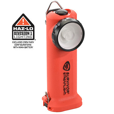 SURVIVOR Safety-Rated Firefighter's Right Angle Flashlight - Rechargeable without charger