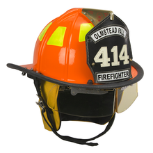 Load image into Gallery viewer, Cairns 1010 Orange Traditional Fiberglass Helmet, NFPA, OSHA