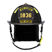 Load image into Gallery viewer, Cairns 1836 Painted Traditional Fire Helmet, Black