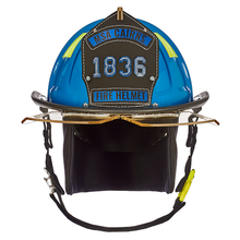 Load image into Gallery viewer, Cairns 1836 Painted Traditional Fire Helmet, Blue