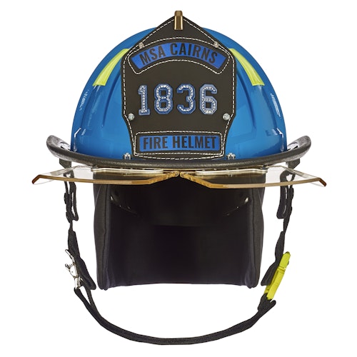 Cairns 1836 Painted Traditional Fire Helmet, Blue
