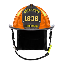 Load image into Gallery viewer, Cairns 1836 Painted Traditional Fire Helmet, Orange