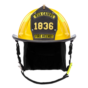 Cairns 1836 Painted Traditional Fire Helmet, Yellow