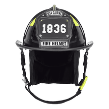 Load image into Gallery viewer, Cairns 1836 Unpainted Traditional Fire Helmet, Black