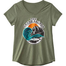 Load image into Gallery viewer, Women&#39;s Grand Salmon Short-Sleeve Eco T-Shirt