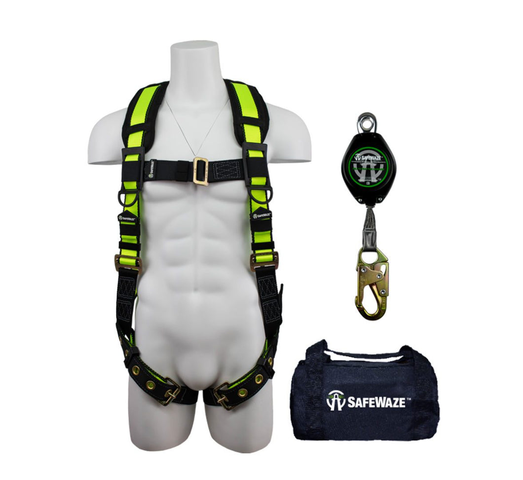 Safewaze Grommet Leg Harness & 7' SRL Fall Protection Kit