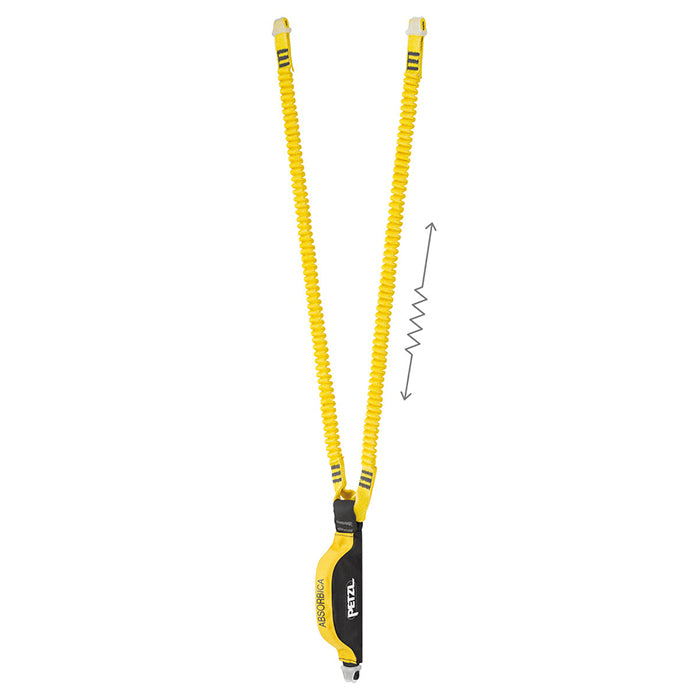 PETZL ABSORBICA Y DOUBLE LANYARD WITH ENERGY ABSORBER