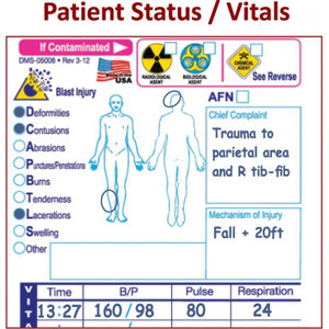 All Risk Triage Tags w/ Patient Wristband