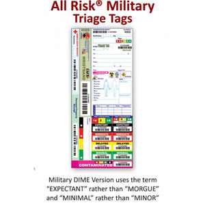All Risk Triage Tags w/ Patient Wristband
