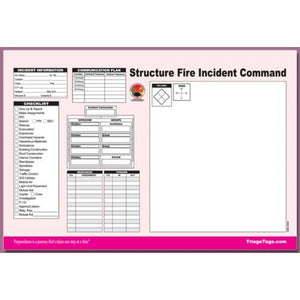 Structure Fire Incident Command Worksheet Pad