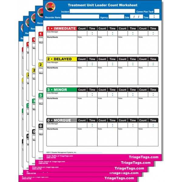 EMT3 Treatment Unit Leader Count Worksheet - Refill Pack