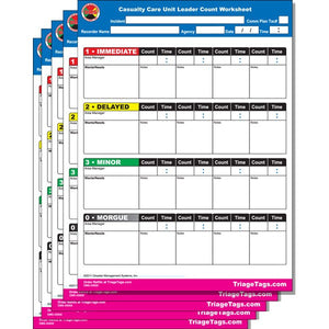 EMT3 Casualty Care Unit Leader Count Worksheet - Refill Pack